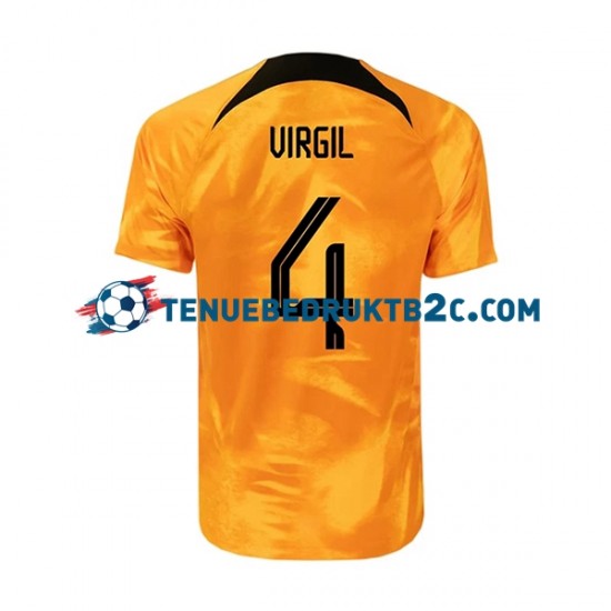 Thuisshirt Nederland Virgil 4 Mannen WK 2022 S-S