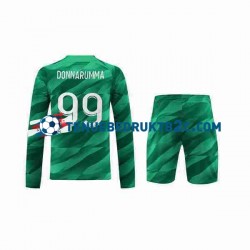 Thuisshirt Paris Saint-Germain Keeper Donnarumma 99 Voetbalteneu Kinderen 2023-24 L-S