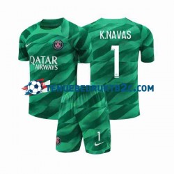 Thuisshirt Paris Saint-Germain Keeper K.NAVAS 1 Voetbalteneu Kinderen 2023-24 S-S