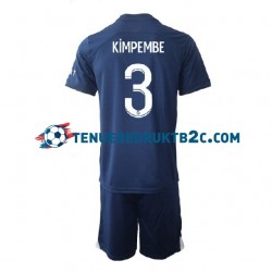 Thuisshirt Paris Saint-Germain Kimpembe 3 Voetbalteneu Kinderen 2022-23 S-S