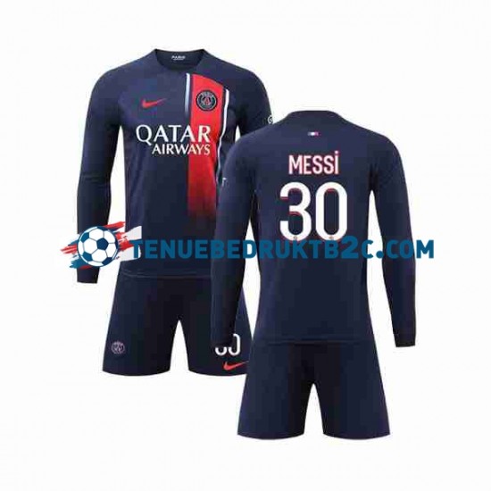 Thuisshirt Paris Saint-Germain Lionel Messi 30 Voetbalteneu Kinderen 2023-24 L-S