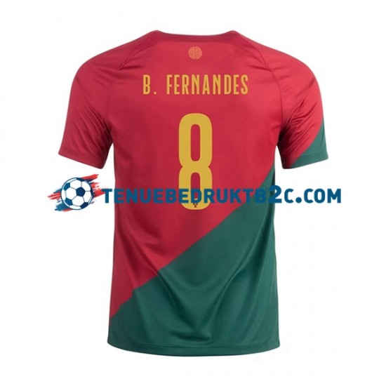 Thuisshirt Portugal B.Fernandes 8 Mannen WK 2022 S-S