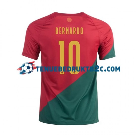 Thuisshirt Portugal Bernardo 10 Mannen WK 2022 S-S