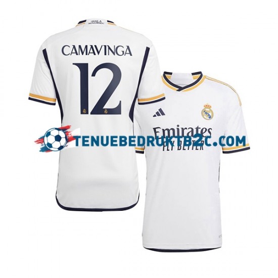 Thuisshirt Real Madrid Camavinga 12 Mannen 2023-24 S-S