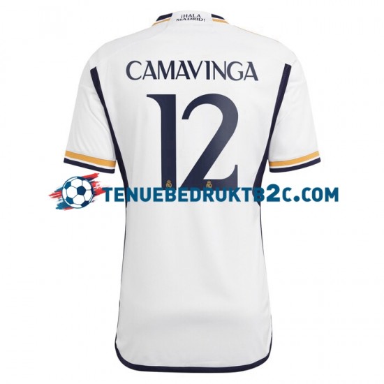 Thuisshirt Real Madrid Camavinga 12 Mannen 2023-24 S-S