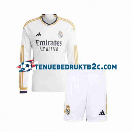 Thuisshirt Real Madrid Voetbalteneu Kinderen 2023-24 L-S