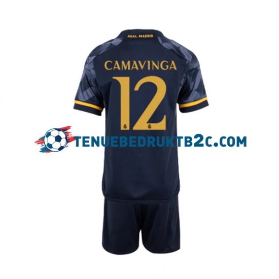 Uitshirt Real Madrid EDUARDO CAMAVINGA 12 Voetbalteneu Kinderen 2023-24 S-S