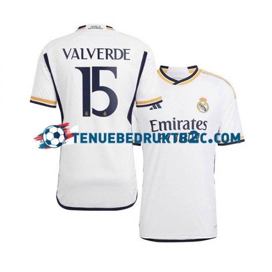 Thuisshirt Real Madrid Federico Valverde 15 Mannen 2023-24 S-S