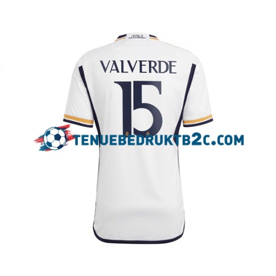 Thuisshirt Real Madrid Federico Valverde 15 Mannen 2023-24 S-S