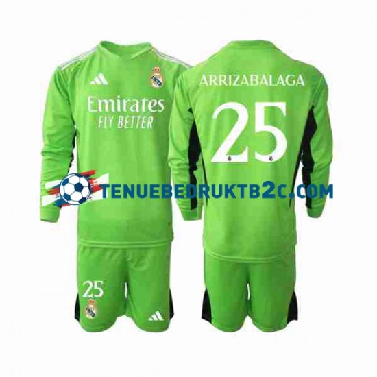 Thuisshirt Real Madrid Keeper Kepa Arrizabalaga 25 Voetbalteneu Kinderen 2023-24 L-S