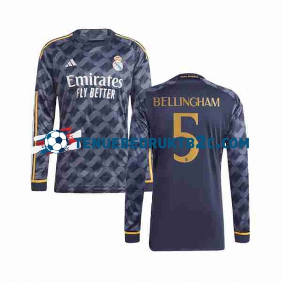 Uitshirt Real Madrid Jude Bellingham 5 Mannen 2023-24 L-S