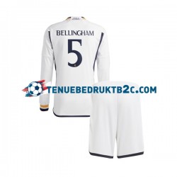 Thuisshirt Real Madrid Jude Bellingham 5 Voetbalteneu Kinderen 2023-24 L-S