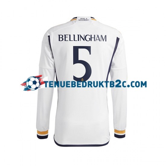 Thuisshirt Real Madrid Jude Bellingham 5 Mannen 2023-24 L-S