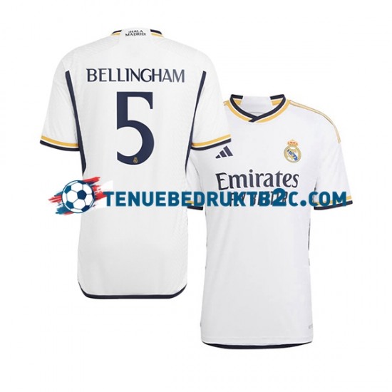 Thuisshirt Real Madrid Jude Bellingham 5 Mannen 2023-24 S-S