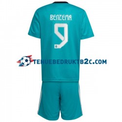 3de shirt Real Madrid Karim Benzema 9 Voetbalteneu Kinderen 2021-22 S-S