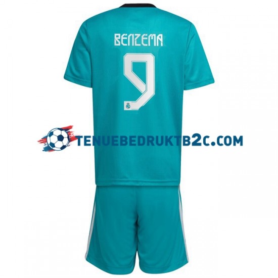 3de shirt Real Madrid Karim Benzema 9 Voetbalteneu Kinderen 2021-22 S-S