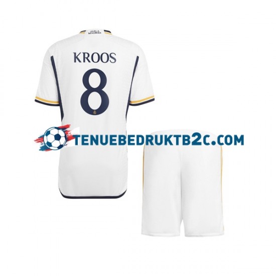 Thuisshirt Real Madrid Kroos 8 Voetbalteneu Kinderen 2023-24 S-S