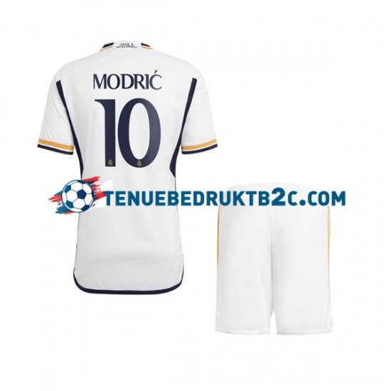 Thuisshirt Real Madrid Modric 10 Voetbalteneu Kinderen 2023-24 S-S