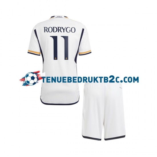 Thuisshirt Real Madrid Rodrygo Goes 11 Voetbalteneu Kinderen 2023-24 S-S