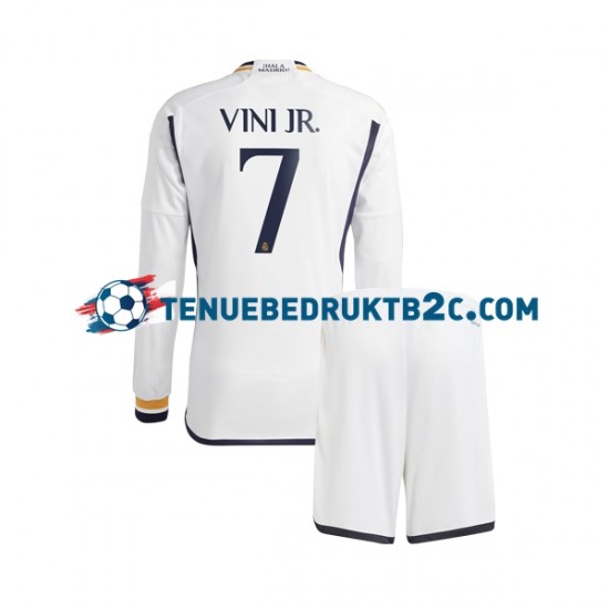 Thuisshirt Real Madrid Vinicius Junior 7 Voetbalteneu Kinderen 2023-24 L-S