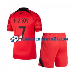 Thuisshirt Zuid-Korea Son Heung-min 7 Voetbalteneu Kinderen WK 2022 S-S