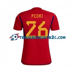 Thuisshirt Spanje PEDRI 26 Mannen WK 2022 S-S
