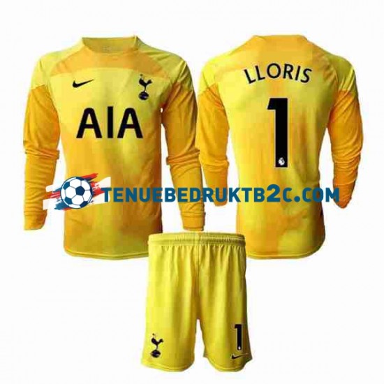 Thuisshirt Tottenham Hotspur Keeper Hugo Lloris 1 Voetbalteneu Kinderen 2022-23 L-S