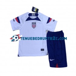 Thuisshirt USA Voetbalteneu Kinderen WK 2022 S-S