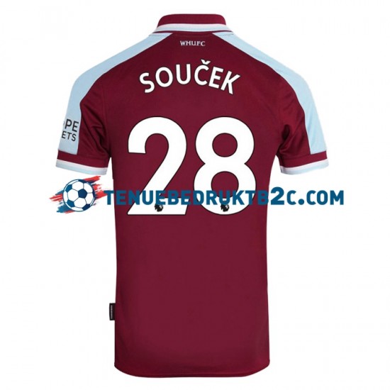 Thuisshirt West Ham United Tomas Soucek 28 Mannen 2021-22 S-S