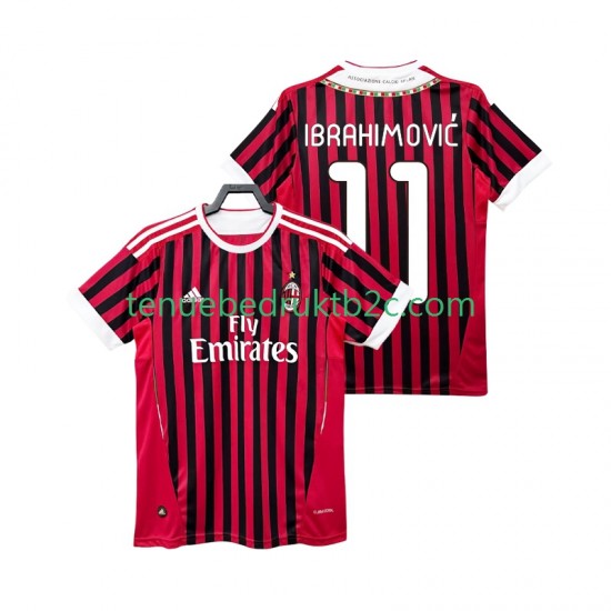 Thuisshirt Retro AC Milan Zlatan IBRAHIMOVIC 11 2012 Mannen 2011 S-S