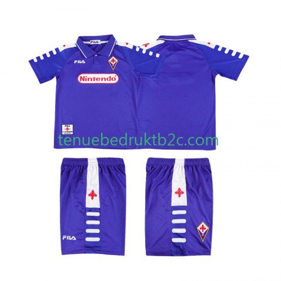 Thuisshirt Retro Fiorentina Voetbalteneu Kinderen 1998 1999 S-S