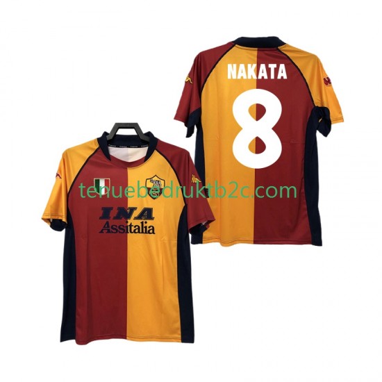 Thuisshirt Retro AS Roma AKATA 8 2000-2001 Mannen S-S