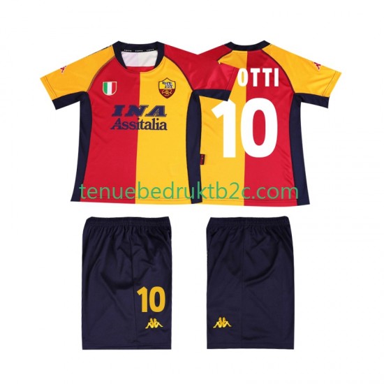 Thuisshirt Retro AS Roma TOTTI 10 2001 Voetbalteneu Kinderen S-S