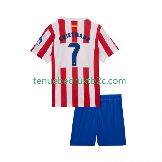 Thuisshirt Atlético Madrid Antoine Griezmann 7 Voetbalteneu Kinderen 2025-26 S-S