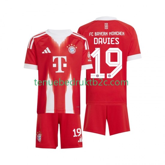 Thuisshirt FC Bayern München Alphonso Davies 19 Voetbalteneu Kinderen 2025-26 S-S