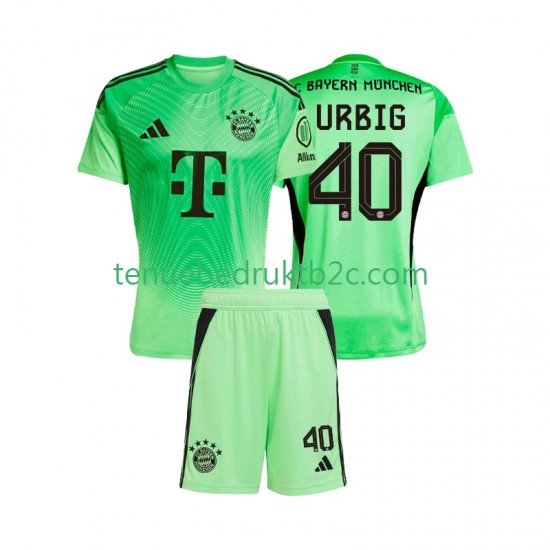 Thuisshirt FC Bayern München Keeper Jonas Urbig 40 Voetbalteneu Kinderen 2025-26 S-S