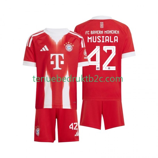 Thuisshirt FC Bayern München Jamal Musiala 42 Voetbalteneu Kinderen 2025-26 S-S
