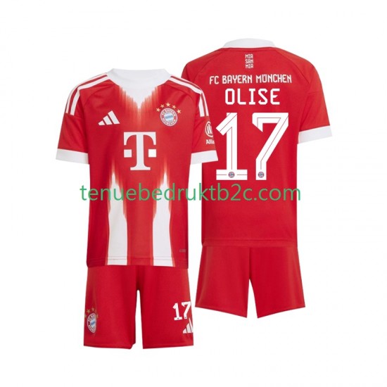 Thuisshirt FC Bayern München Michael Olise 17 Voetbalteneu Kinderen 2025-26 S-S