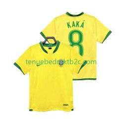 Thuisshirt Retro Brazilië KAKA 8 Mannen 2006 S-S