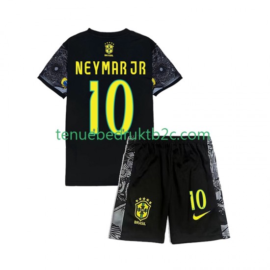 Thuisshirt Brazilië Neymar JR 10 Cheist the Redeemer Football Shirts Voetbalteneu Kinderen 2024 S-S