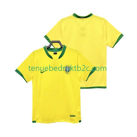 Thuisshirt Retro Brazilië Mannen 2006 S-S
