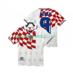 Thuisshirt Retro Kroatië BSUKER 9 Mannen 1998 S-S