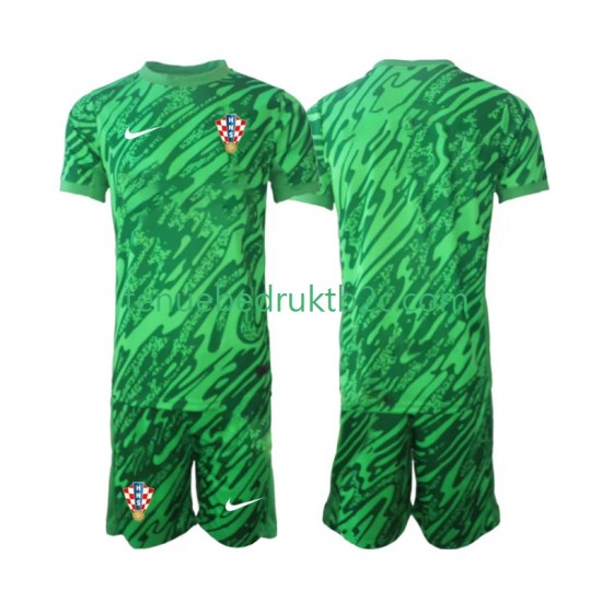 Uitshirt Kroatië Keeper Voetbalteneu Kinderen 2024 S-S