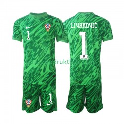 Uitshirt Kroatië Keeper DOMINIK LIVAKOVIC 1 Voetbalteneu Kinderen 2024 S-S
