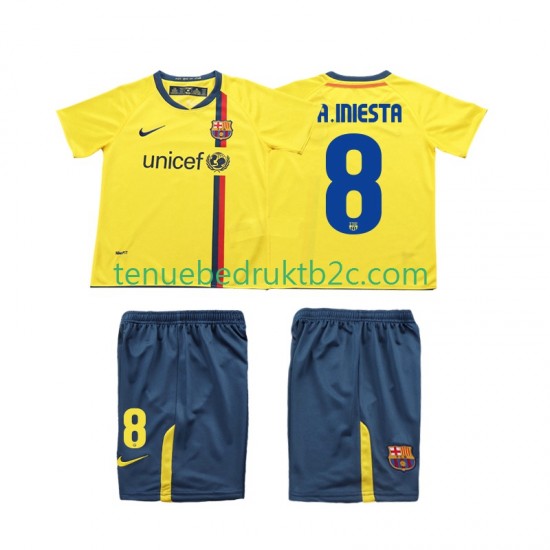 Uitshirt Retro FC Barcelona A INIESTA 8 2009 Voetbalteneu Kinderen 2008 S-S
