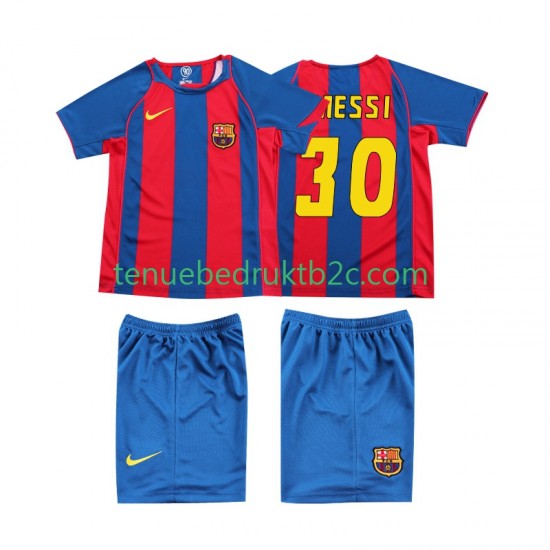 Thuisshirt Retro FC Barcelona Lionel Messi 10 Voetbalteneu Kinderen 2004 S-S