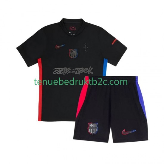 Uitshirt FC Barcelona TRAVIS SCOTT Voetbalteneu Kinderen 2024-25 S-S