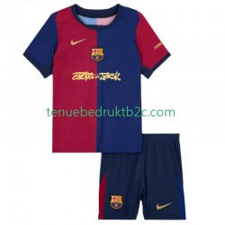 Thuisshirt FC Barcelona TRAVIS SCOTT Voetbalteneu Kinderen 2024-25 S-S