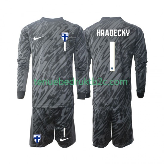 Thuisshirt Finland Keeper HRADECKY 1 Voetbalteneu Kinderen 2024 L-S