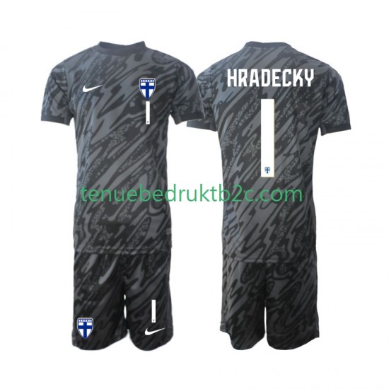Thuisshirt Finland Keeper HRADECKY 1 Voetbalteneu Kinderen 2024 S-S